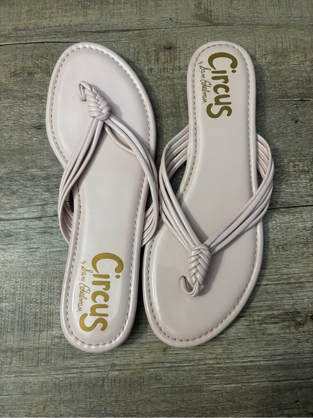 Circus by Sam Edelman Braided-Strap Light Blush Flip Flop Sandals